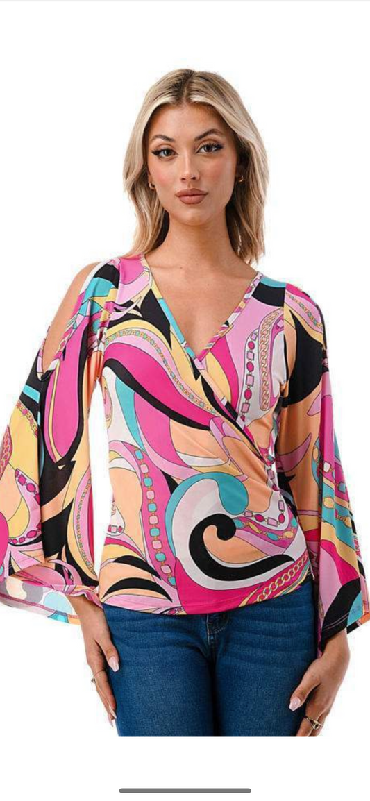 VAVA PINK PUCCI KELSEY TOP