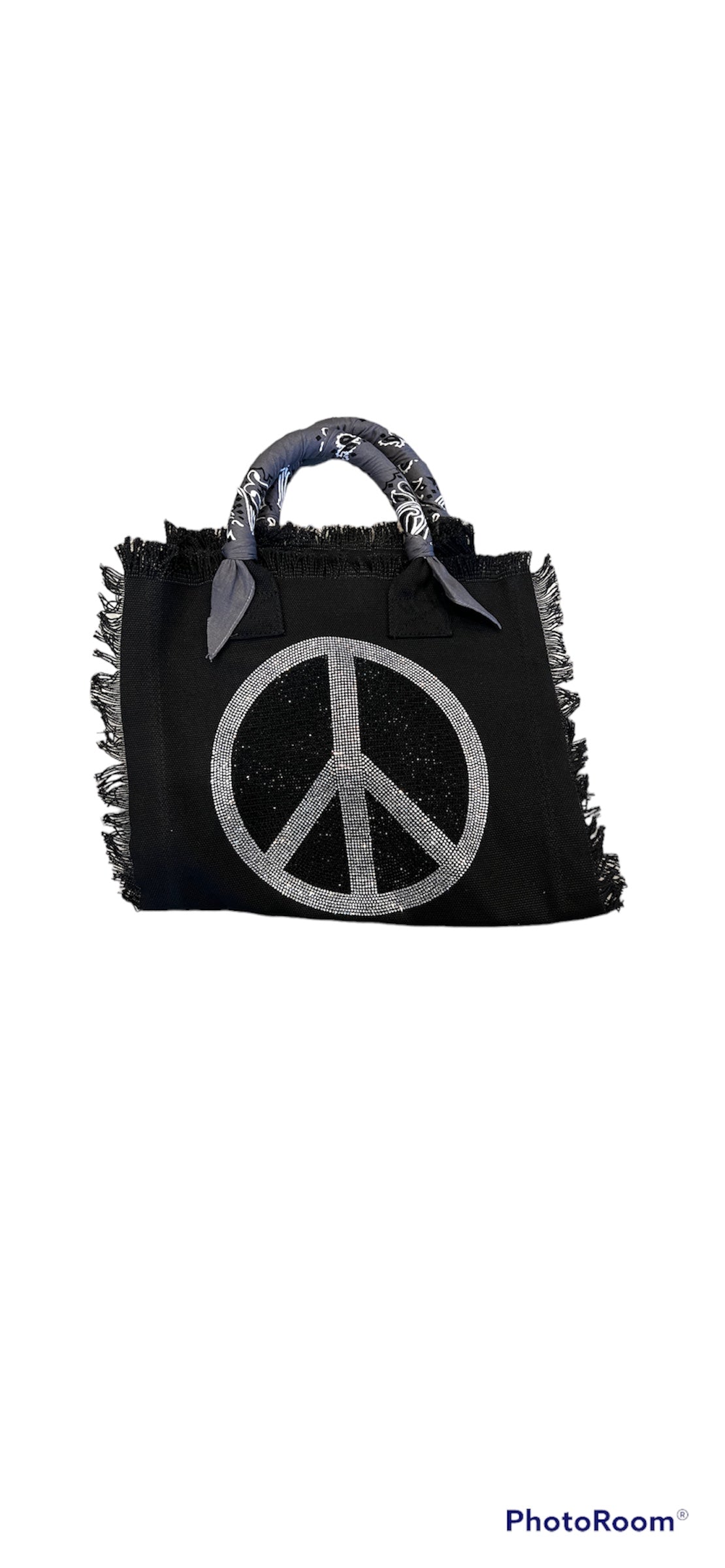 PEACE CANVAS BANDANA BAG