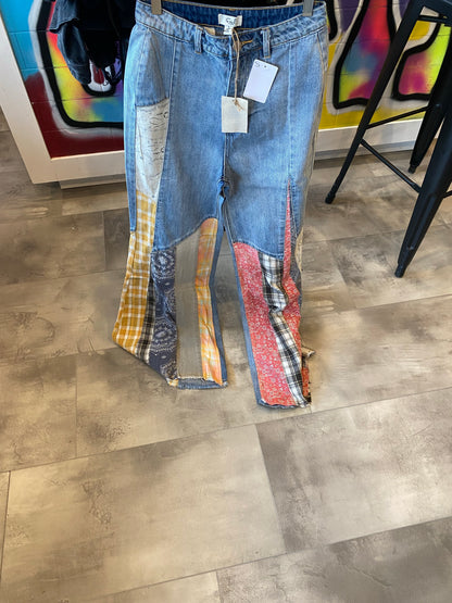 BELL BOTTOM DENIM PANTS