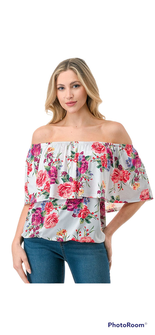 VAVA FLORAL  ALIVIA TOP