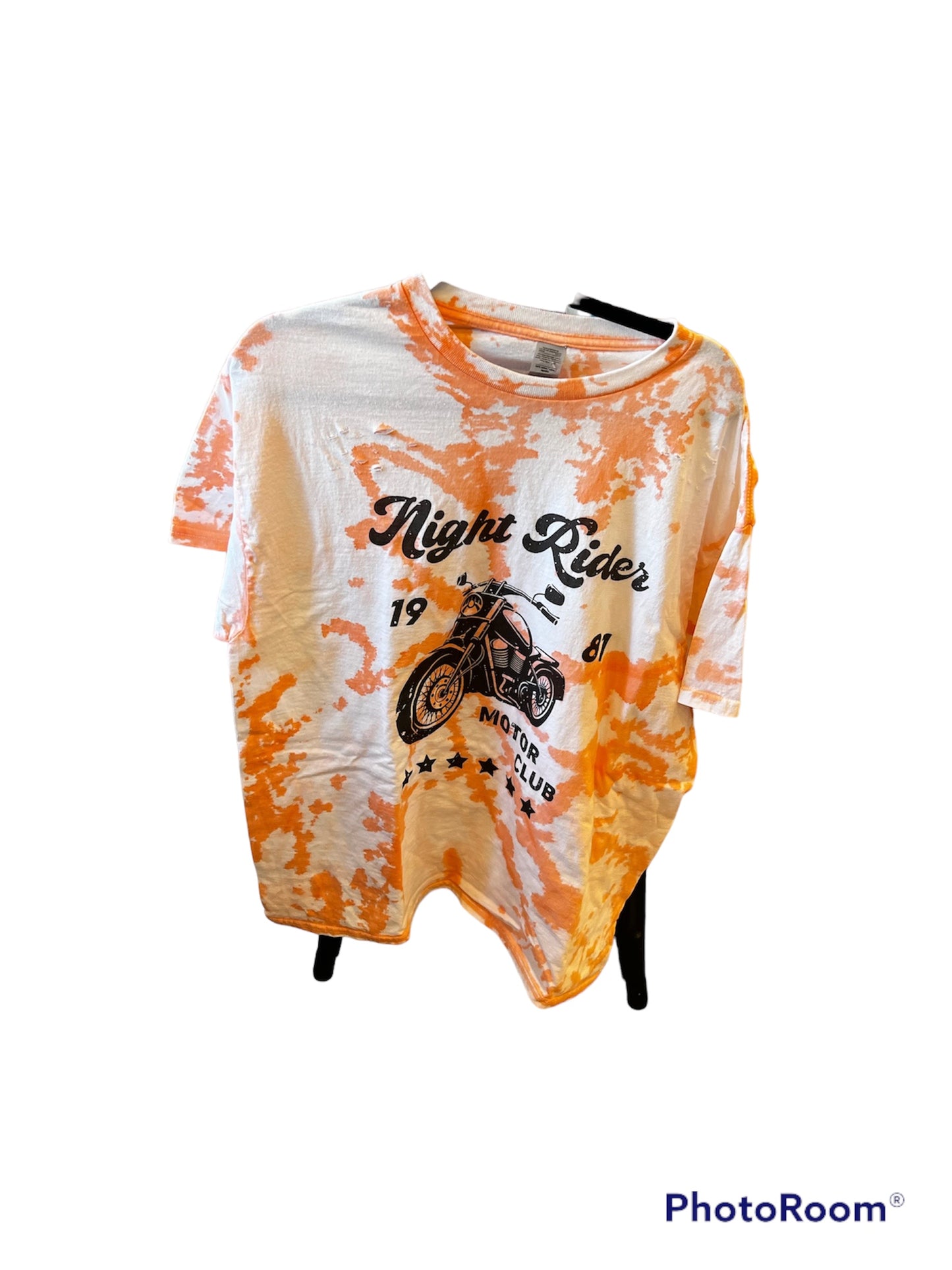 ORANGE TYE DYE MOTORCLUB TEE