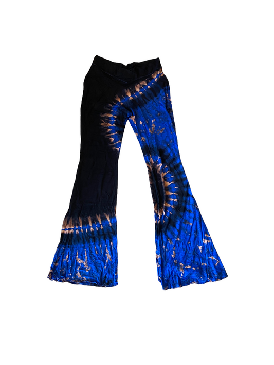 BETTY PANTS IN TYE DYE BLUE/BLACK