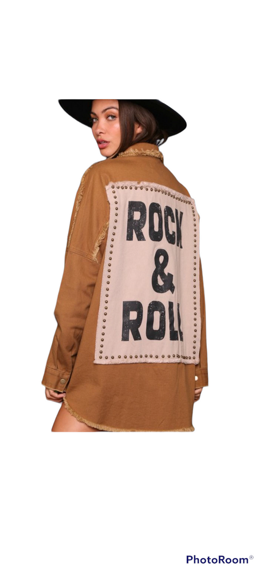 ROCK AND ROLL JACKET IN CAMEL