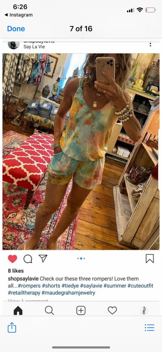 VAVA OASIS TYE DYE ROMPER