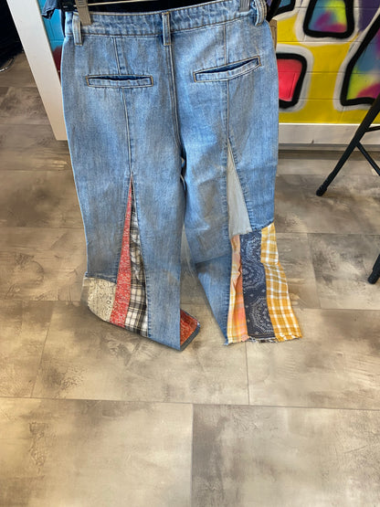 BELL BOTTOM DENIM PANTS