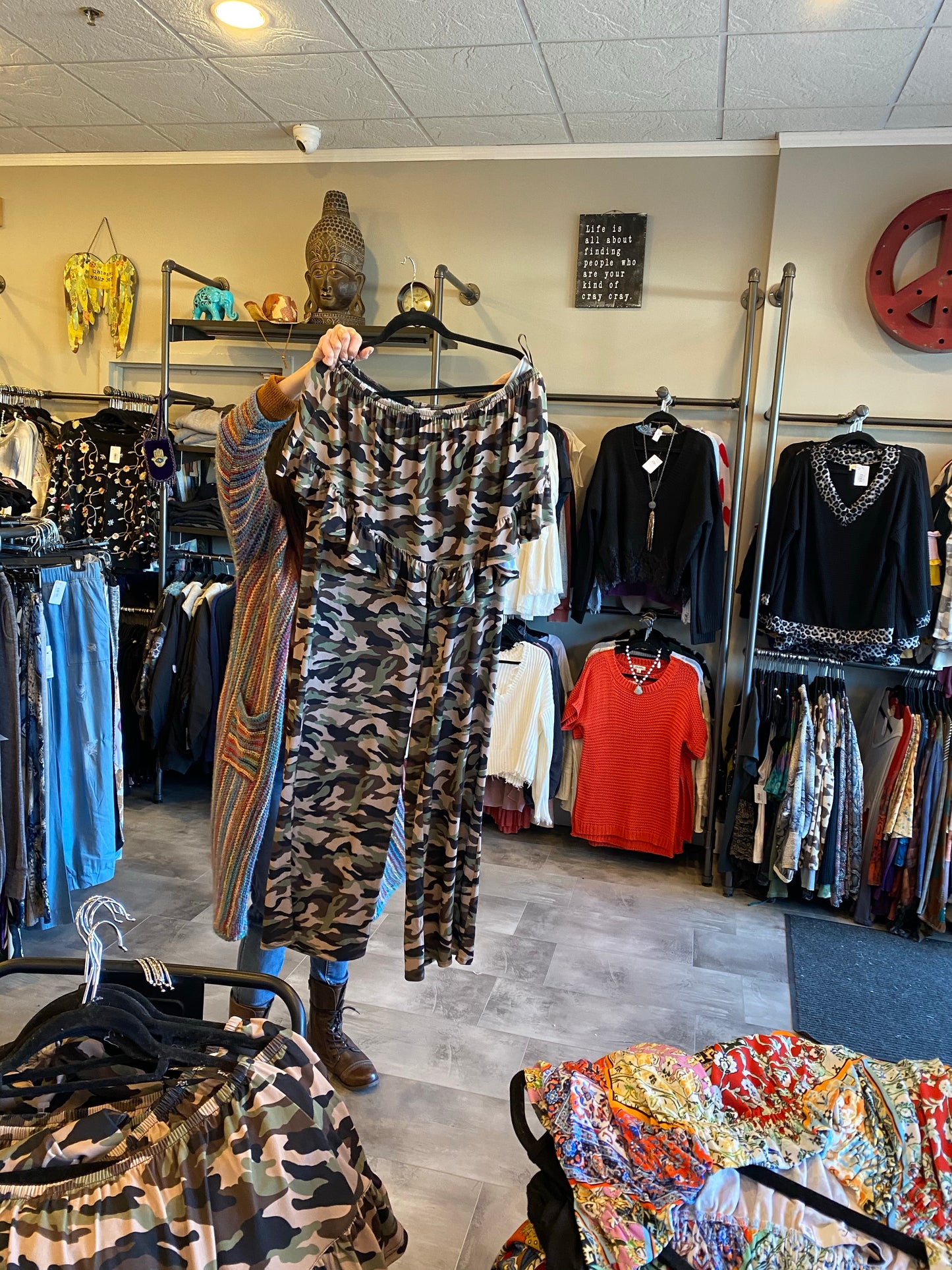 VAVA CAMO JUMPSUIT