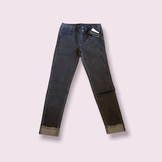 BIANCO CHARCOAL HEMMED SKINNY DENIM