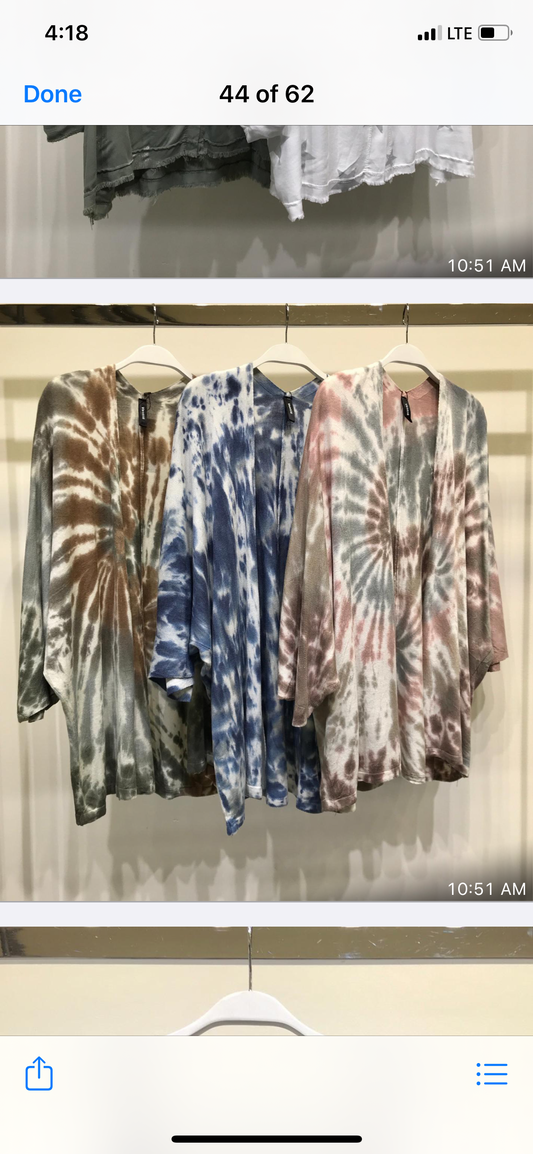 SPIRAL TYE DYE KNIT CARDIGAN