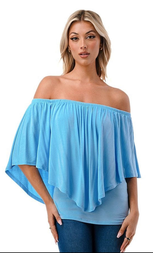 VAVA LIGHT BLUE MINA CONVERTIBLE TOP