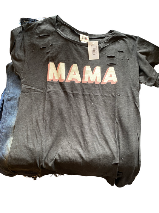 MAMA DISTRESSED T SHIRT