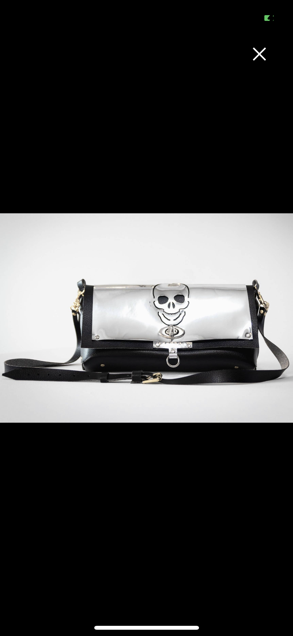 SKULL CROSS BODY BAG WITH BUCKLE