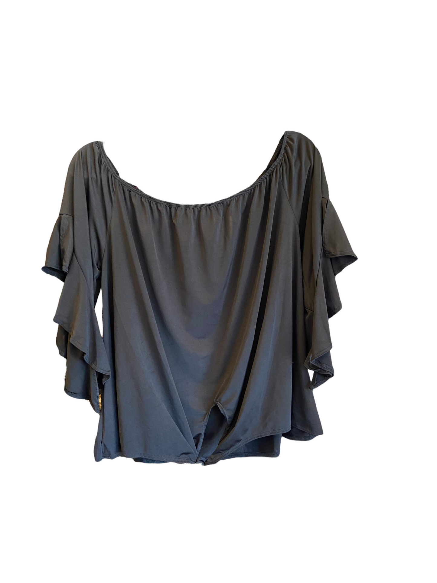 ALYSSA THOMAS BLACK OFF SHOULDER TOP