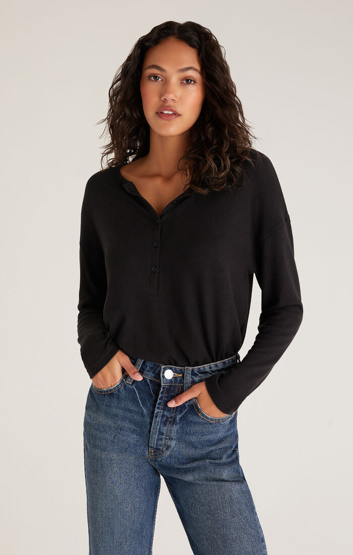 Z SUPPLY Kaia Marled Henley Top