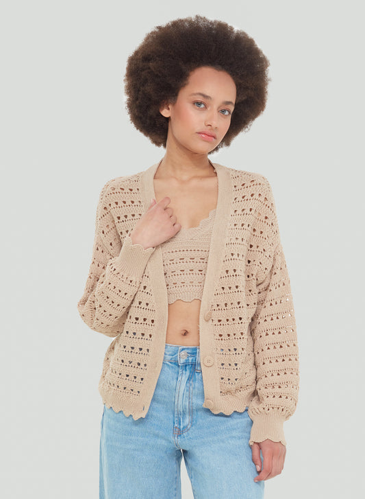 DEX SP23 CROCHET CARDIGAN