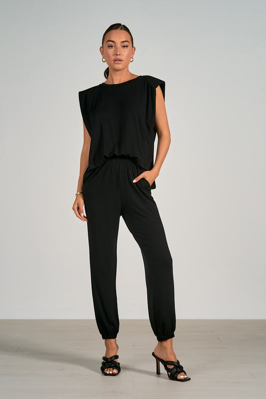 ELAN SP23 JUMPSUIT IN BLACK